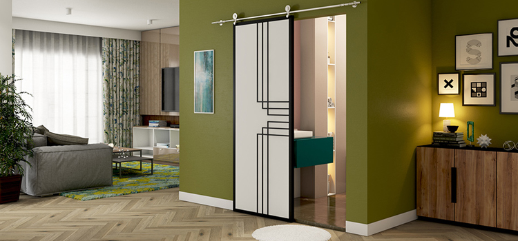 sliding bathroom door installation in Fillmore